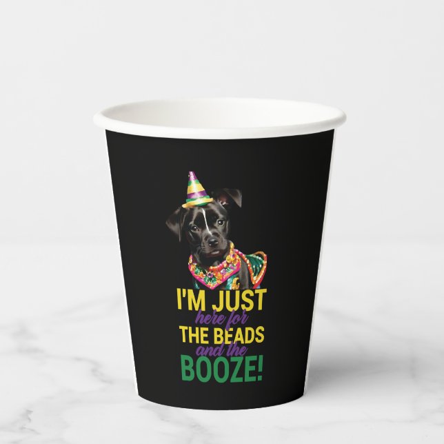 Lass The Good Times Roll - Funny Mardi Gras Hunde Pappbecher (Vorderseite)