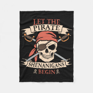 Lass The Pirate Shenanigans Beginnt Halloween Skul Fleecedecke