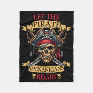 Lass The Pirate Shenanigans Beginnt Halloween Skul Fleecedecke
