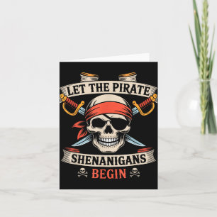 Lass The Pirate Shenanigans Beginnt Halloween Skul Karte