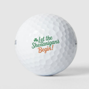 Lass The Shenanigans Begin Funny Irish St Patricks Golfball