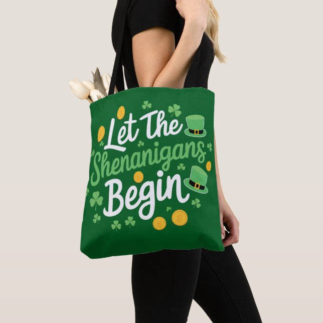 Lass The Shenanigans Begin Funny St Patrick's Day Tasche (Von Nahem)