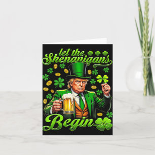 Lass The Shenanigans Begin St Patricks Day Kleebla Karte