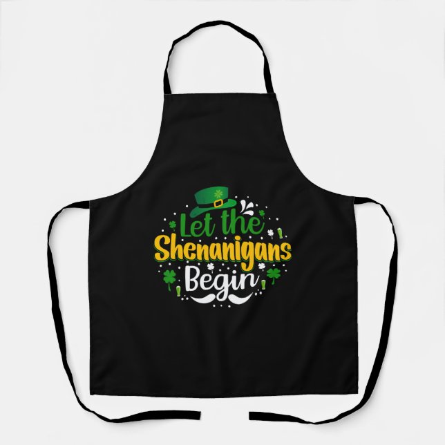 Lass The Shenanigans Begin St Patricks Day Kleebla Schürze (Vorderseite)