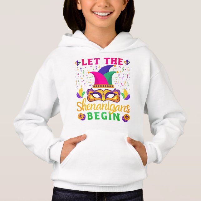 Lass The Shenanigans Festival Mardi Gras Hoodie (Vorderseite)