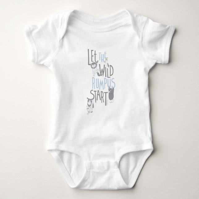 Lass the Wild Rumpus Start - Blau Baby Strampler (Vorderseite)