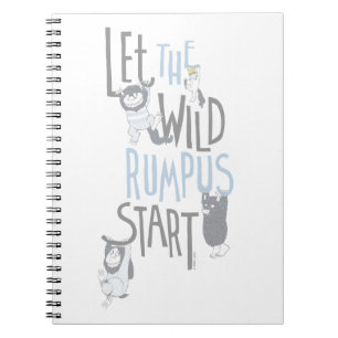 Lass the Wild Rumpus Start - Blau Notizblock