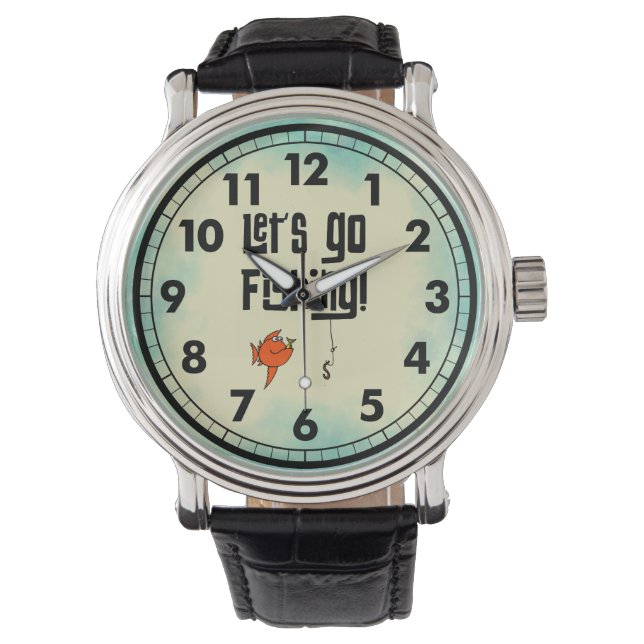 Lass uns angeln gehen! armbanduhr (Vorderseite)