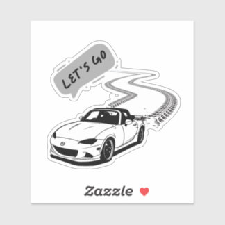 Lass uns aufkleber Auto gehen