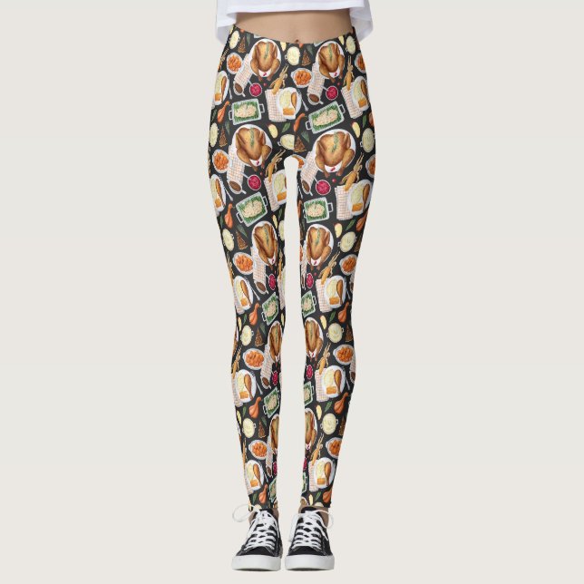 Lass uns ausgestopfte Erntedank-Stretchy-Pants bek Leggings (Vorderseite)