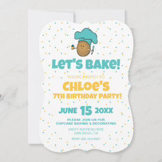 Lass uns backen! Kid backt Party Einladung