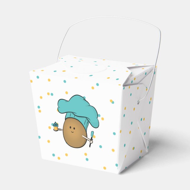 Lass uns backen! Kid backt Party Geschenkschachtel (Vorderseite)
