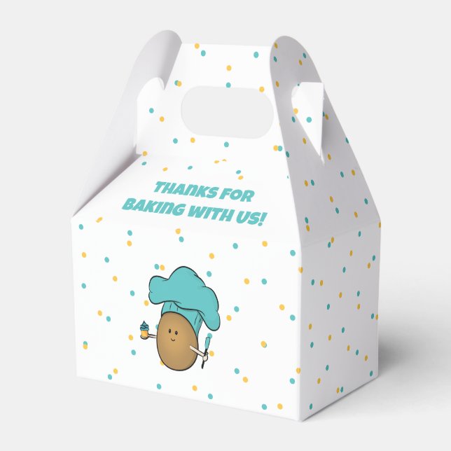 Lass uns backen! Kid backt Party Geschenkschachtel (Vorderseite)