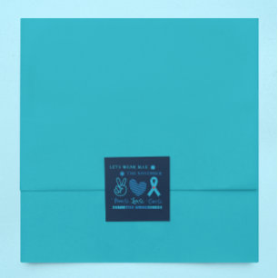 Lass uns Blauer dieses November Diabetes-Bewusstse Quadratischer Aufkleber