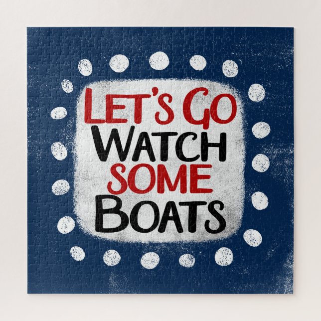 Lass uns Boote im Jigsaw Puzzle beobachten (Vertikal)
