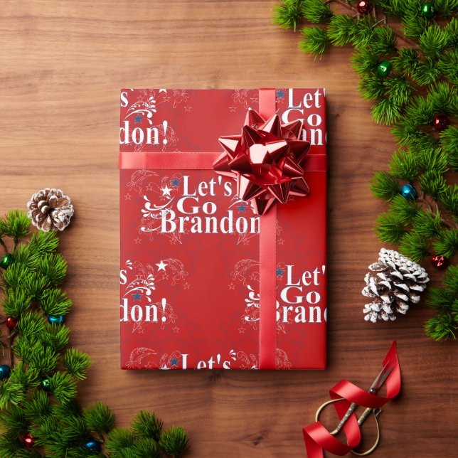 Lass uns Brandon Bandana Wrapping Paper gehen Geschenkpapier (Feiertagsgeschenk)