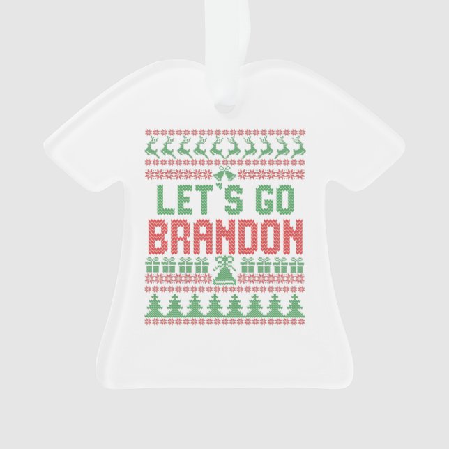 Lass uns Brandon Funny Ugly Weihnachtskraut gehen Ornament (Vorderseite)