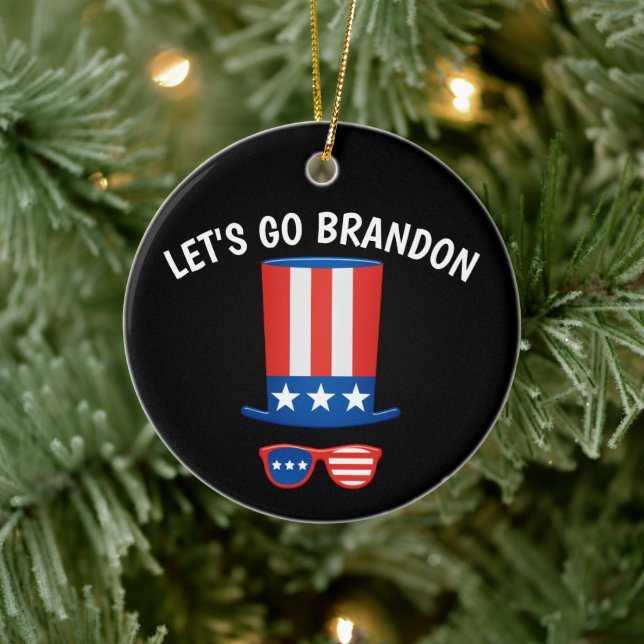 LASS UNS BRANDON GEHEN! CHRISTMAS PATRIOTISCHE ORN KERAMIK ORNAMENT (Baum)
