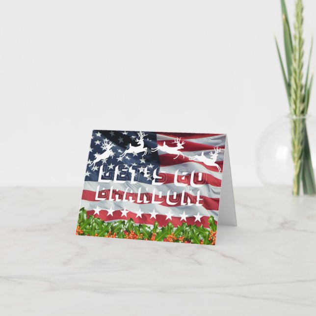 LASS UNS BRANDON GEHEN! [Schriftart 4] Weihnachtsk Karte (Vorderseite)