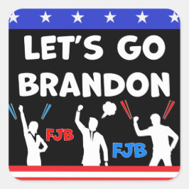Lass uns Brandon losgehen Quadratischer Aufkleber