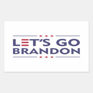 Lass uns Brandon losgehen Rechteckiger Aufkleber