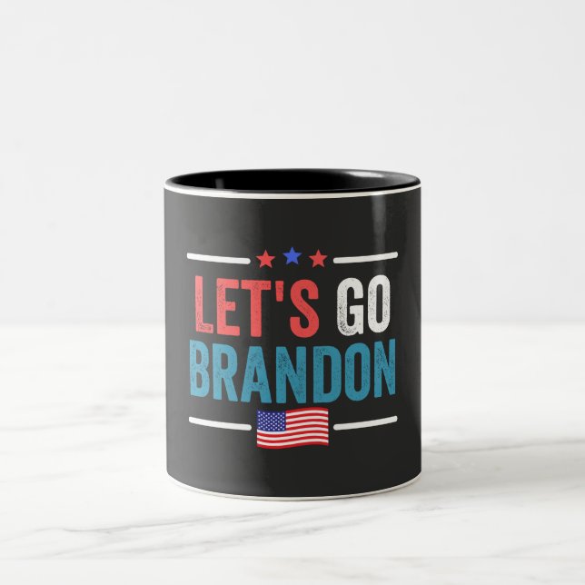 Lass uns Brandon losgehen Zweifarbige Tasse (Mittel)