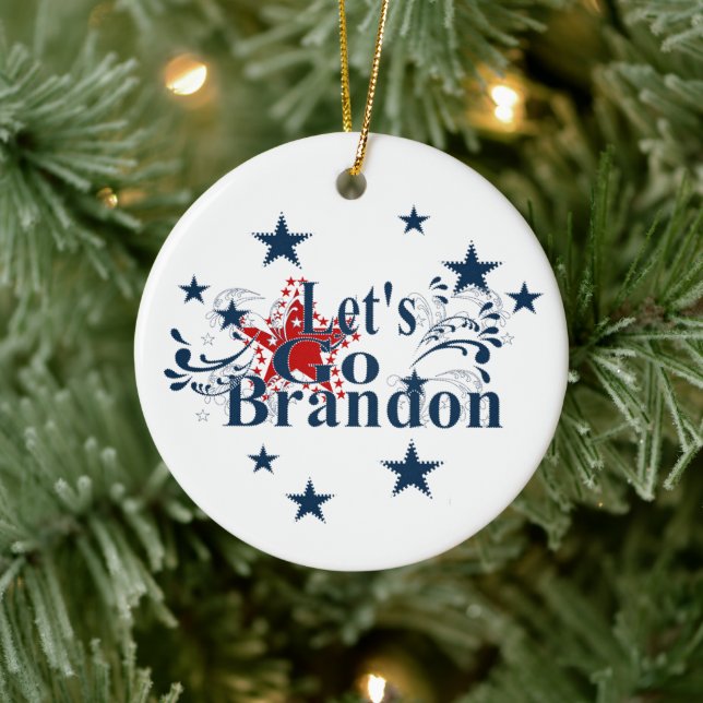 Lass uns Brandon Weihnachtsdekoration gehen Keramik Ornament (Baum)
