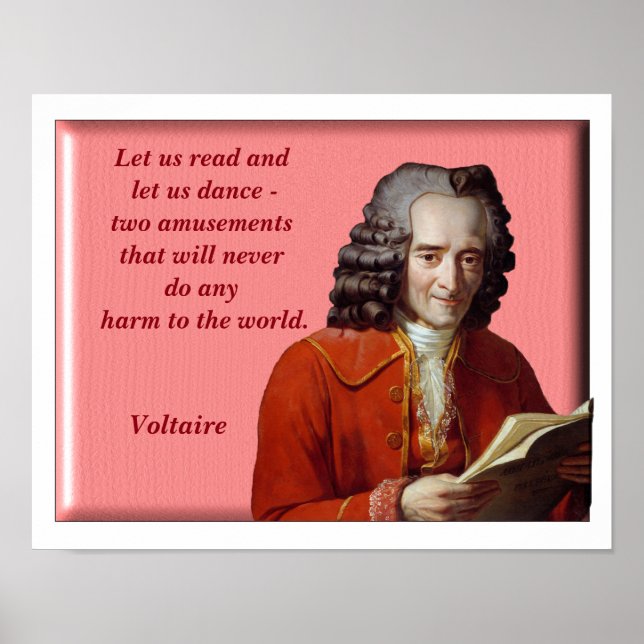 Lass uns dance - Voltaire quote - Kunstdruck Poster (Vorne)