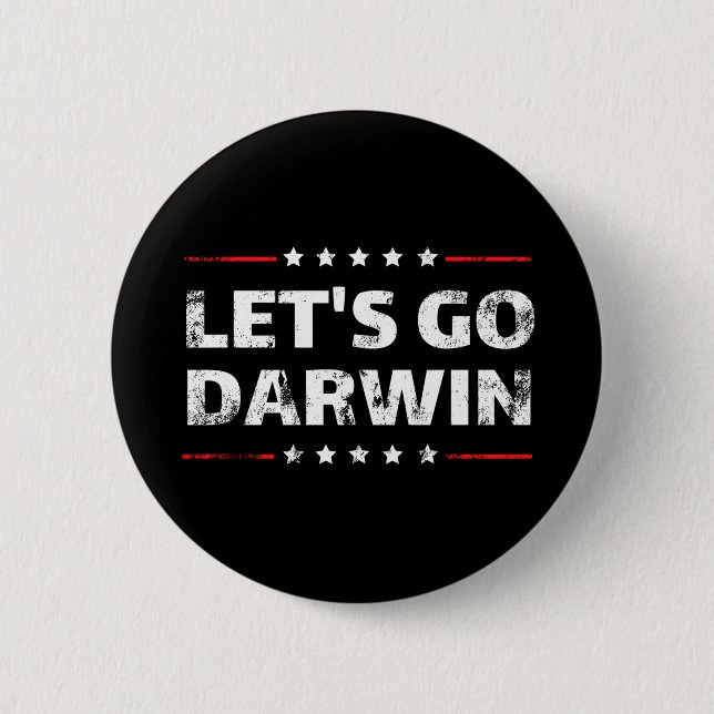 Lass uns Darwin gehen Button (Vorderseite)