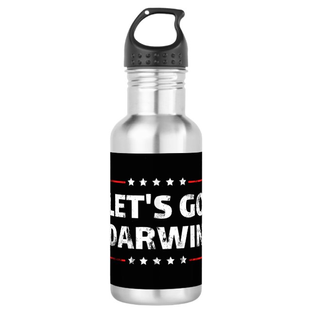 Lass uns Darwin gehen Edelstahlflasche (Vorderseite)