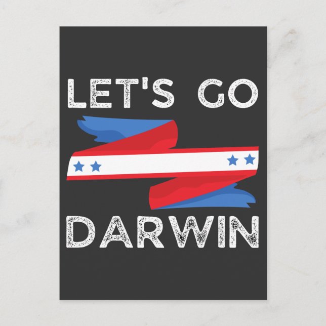 Lass uns Darwin gehen Postkarte (Vorderseite)
