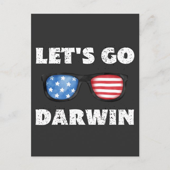 Lass uns Darwin gehen Postkarte (Vorderseite)