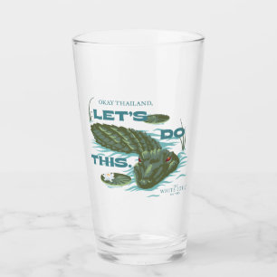 "Lass uns das machen" Alligator - der weiße Lotus Glas