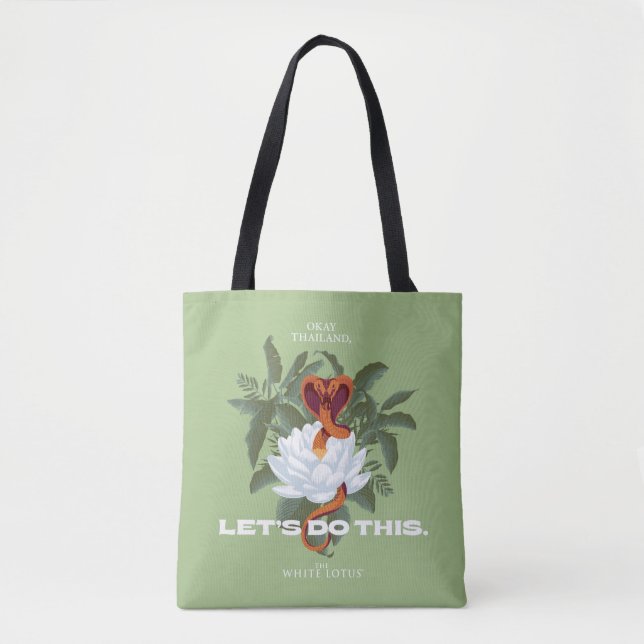 "Lass uns das machen" Cobra - der weiße Lotus Tasche (Vorderseite)