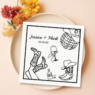 Lass uns den Junggeselinnen-Abschied Girl Nashvill Serviette