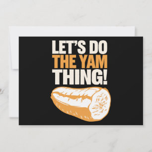 Lass uns den Yam-Thing-Erntedank Süßkartoffeln mac Einladung