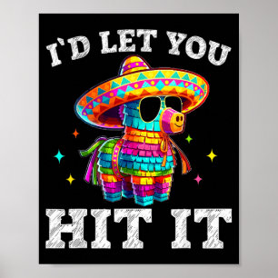 Lass uns die Cinco de Mayo-Piñata-Shirt Herren Dam Poster