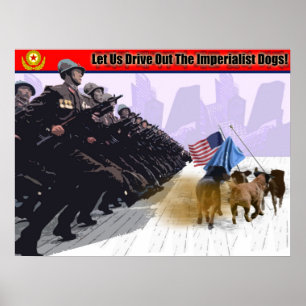 Lass uns, die imperialistischen Hunde zu vertreibe Poster