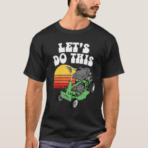 Lass uns diesen Samstag im Retro-Reitsport-Rasenmä T-Shirt