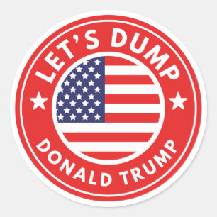 Lass uns Donald Trump fallen lassen Runder Aufkleber