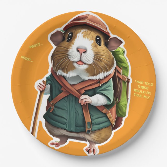 Lass uns entdecken! Outdoor Guinea Schweineschwanz Pappteller (Vorderseite)