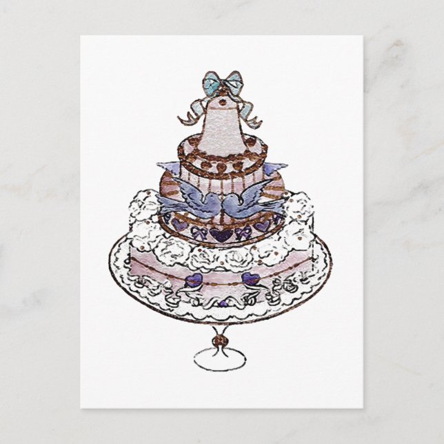 Lass uns essen Kuchen ~ Postkarte / Einladungen (Vorderseite)