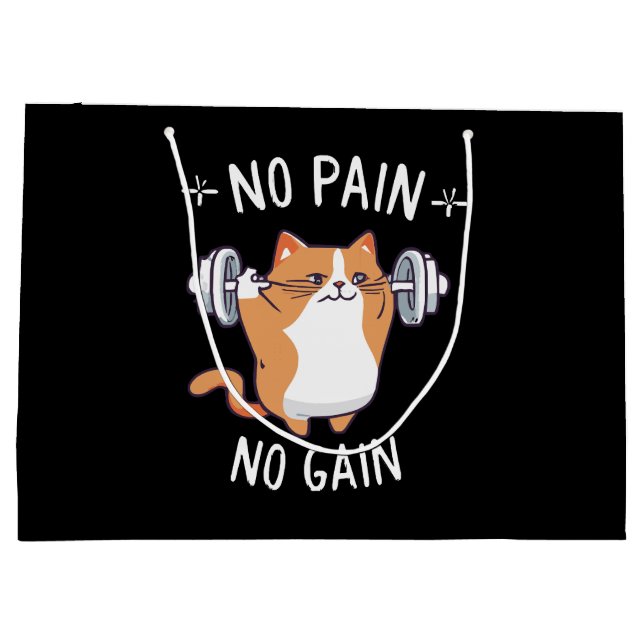 Lass uns etwas Muskel bauen! Gym Time! Große Geschenktüte (Rückseite)