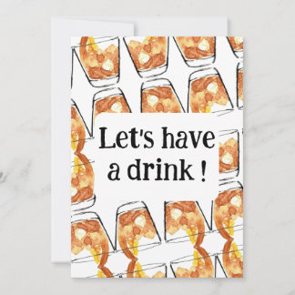 Lass uns etwas trinken ! einladung