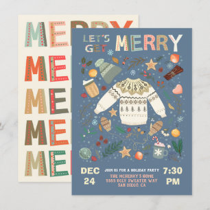 Lass uns frohe Weihnachts-Weihnachtsfeiertage Part Einladung