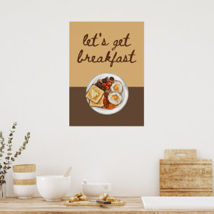 Lass uns frühstücken poster
