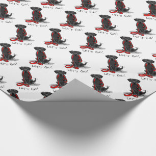 Lass uns gehen! Black Labrador Retriever - Niedlic Geschenkpapier