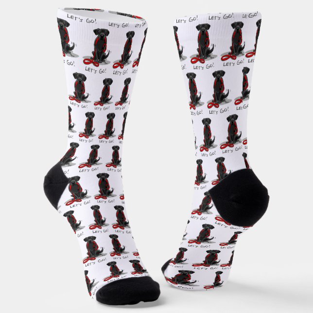 Lass uns gehen! Black Labrador Retriever - Niedlic Socken (Gewinkelt)