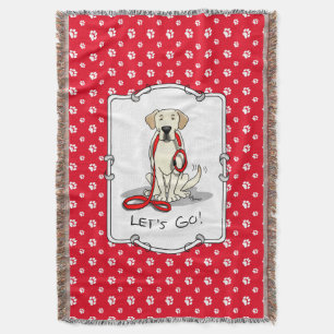 Lass uns gehen! Gelbe Labrador Labrador Retriever Decke