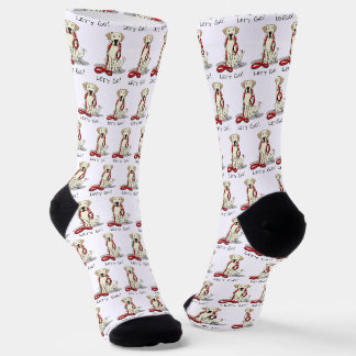 Lass uns gehen! Gelbe Labrador Labrador Retriever Socken